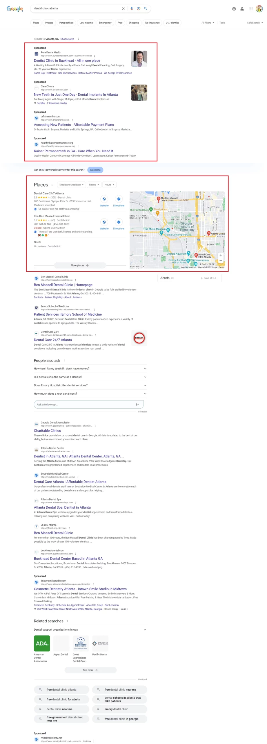 Local SEO Search Result Page
