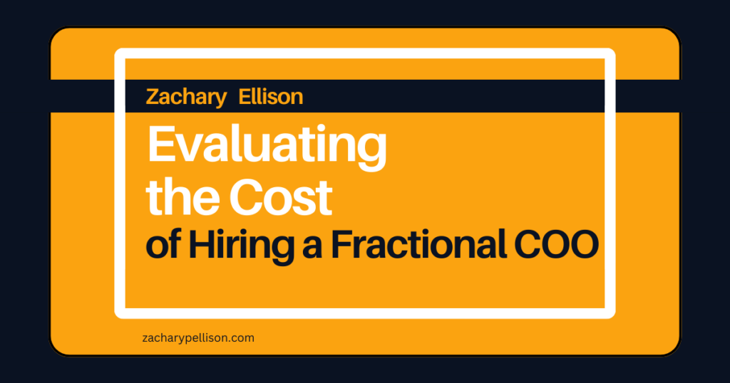 Cost of Hiring a Fractional COO